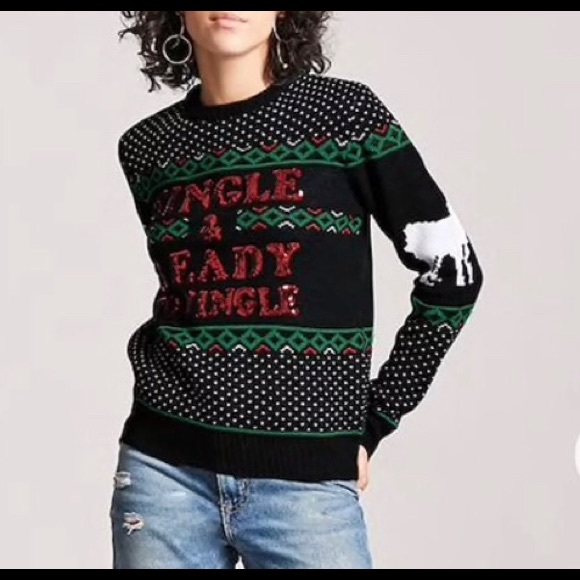 🎄 Single Jingle Christmas Holiday Sweater S M - Picture 2 of 4
